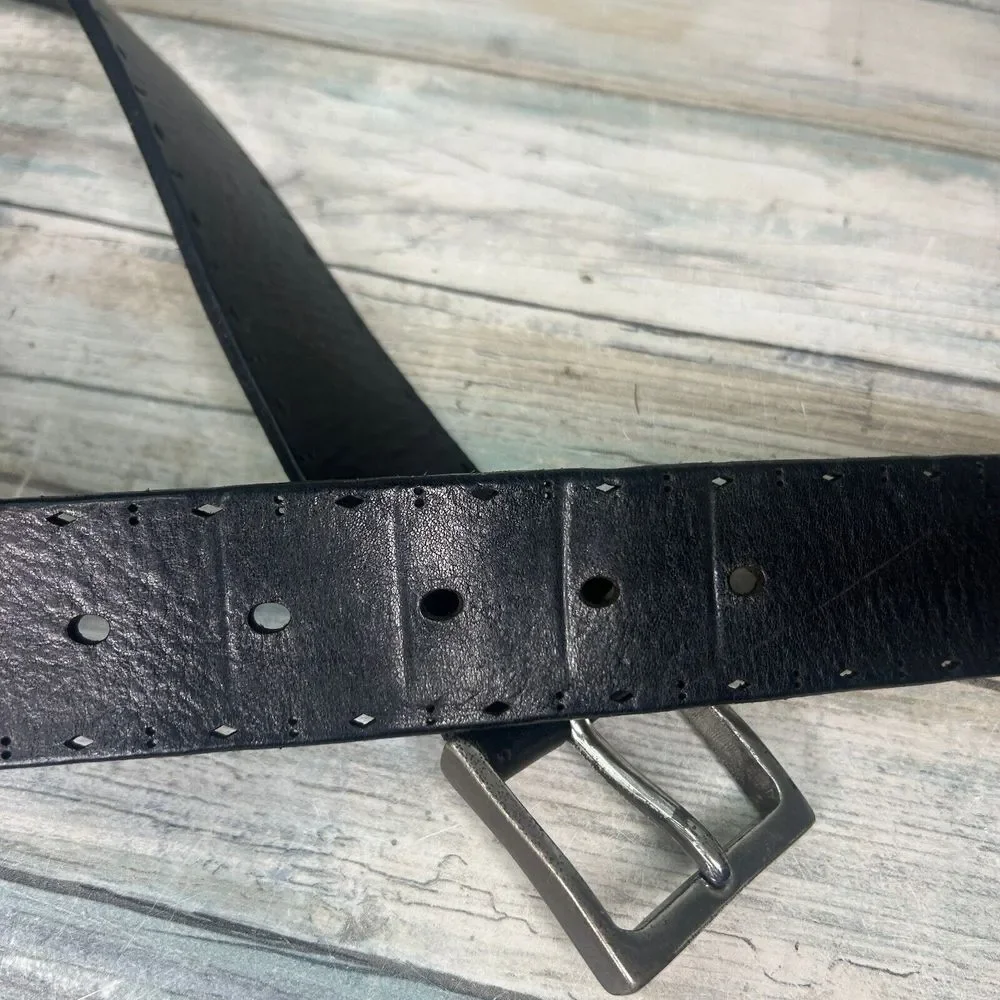 Martin Dingman Leather‎ Belt 34 Bridle Leather Mens Black Western Workwear